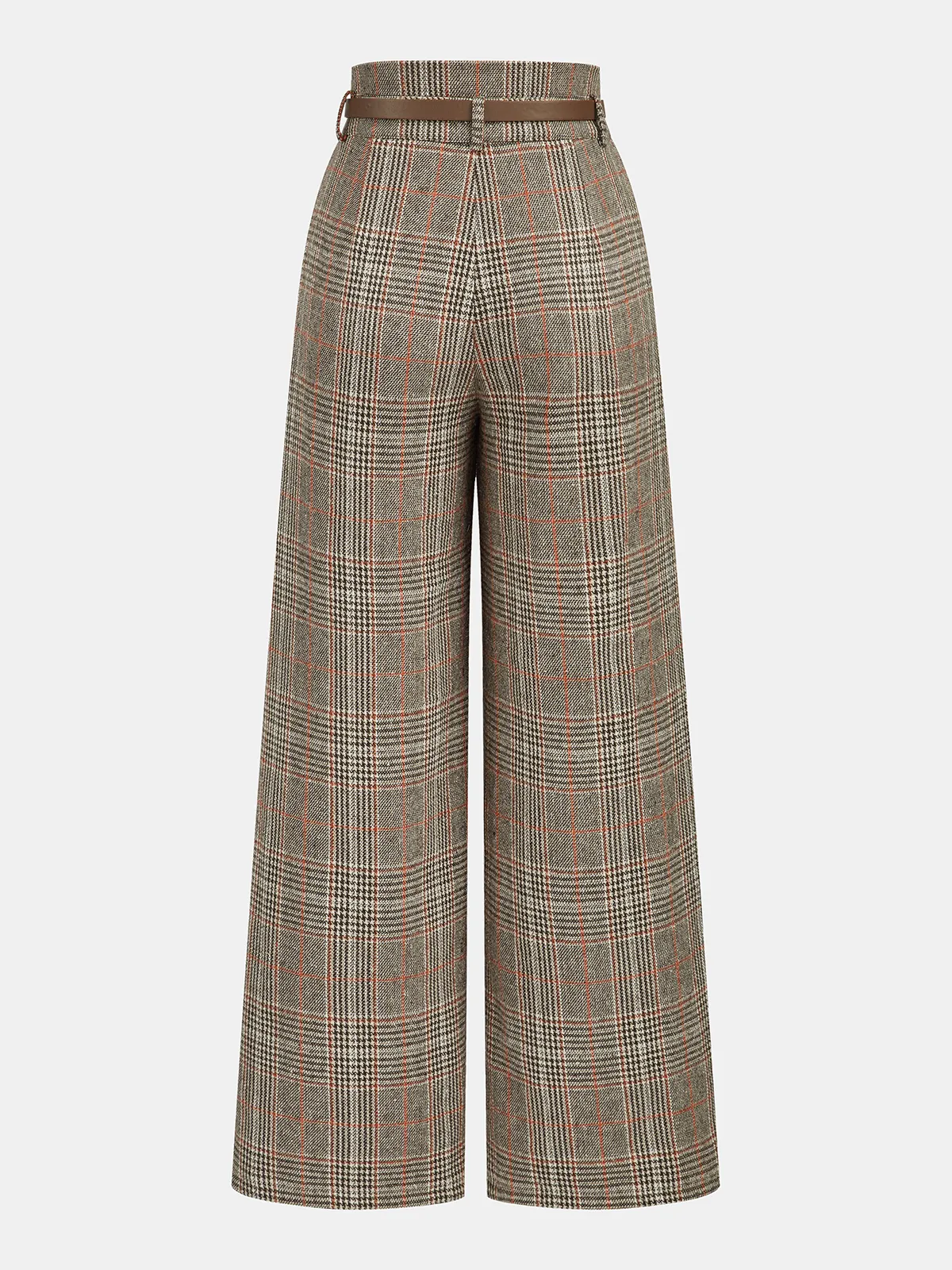 Belted Plaid High-Waisted Pants sold by COMMENSE product image thumbnail 3