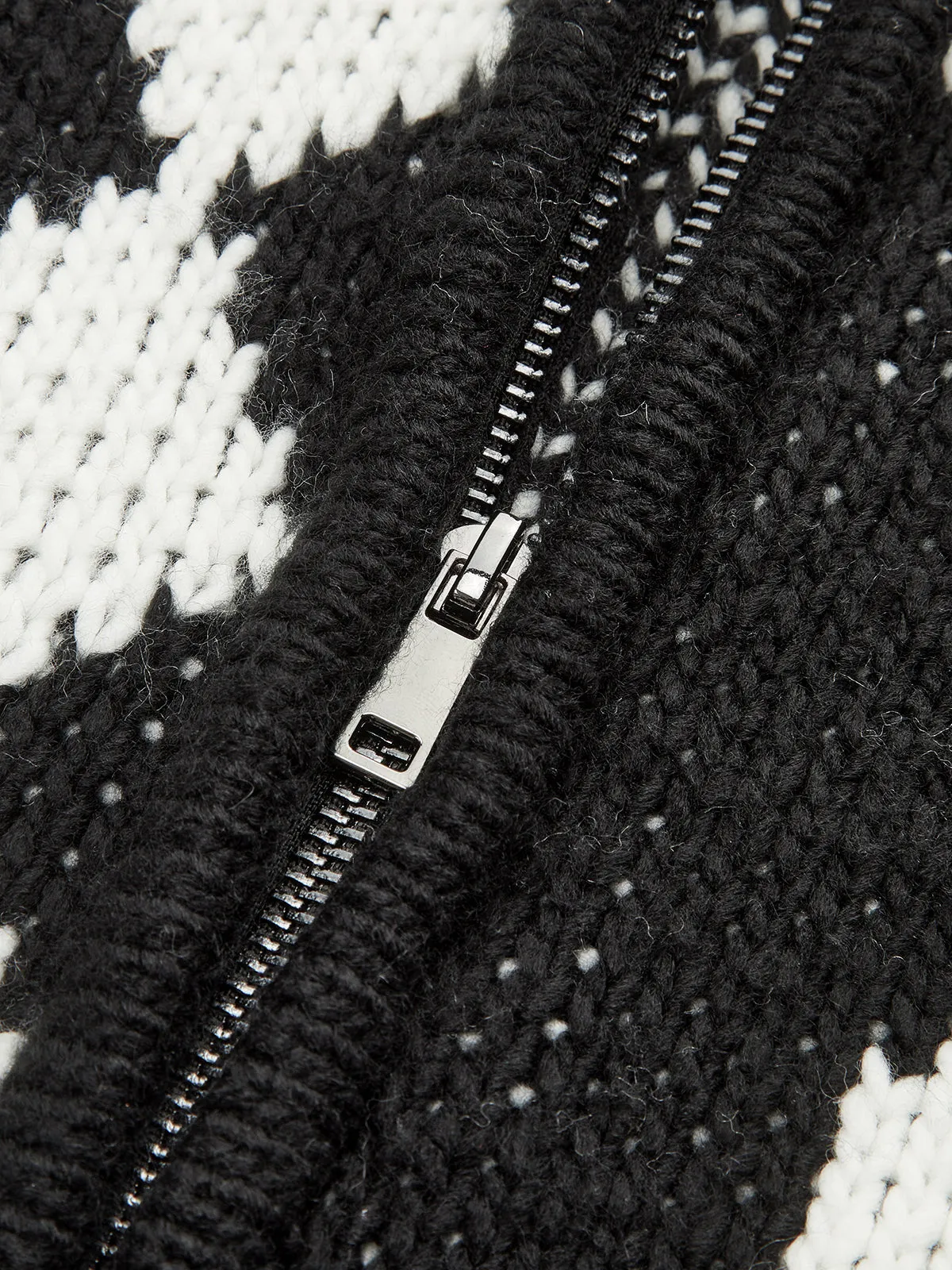 Fair Isle Zip-Up Knit Cardigan sold by COMMENSE product image thumbnail 5