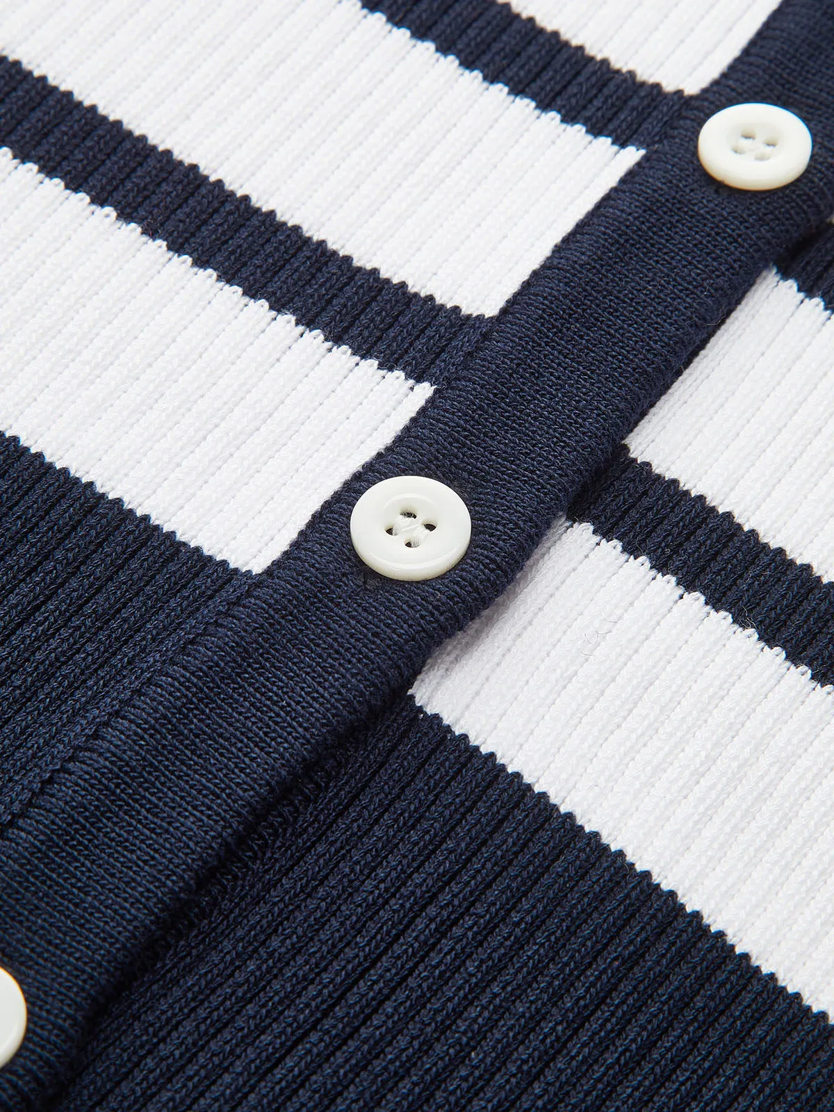 Striped Ribbed Knit Cardigan sold by COMMENSE product image thumbnail 4