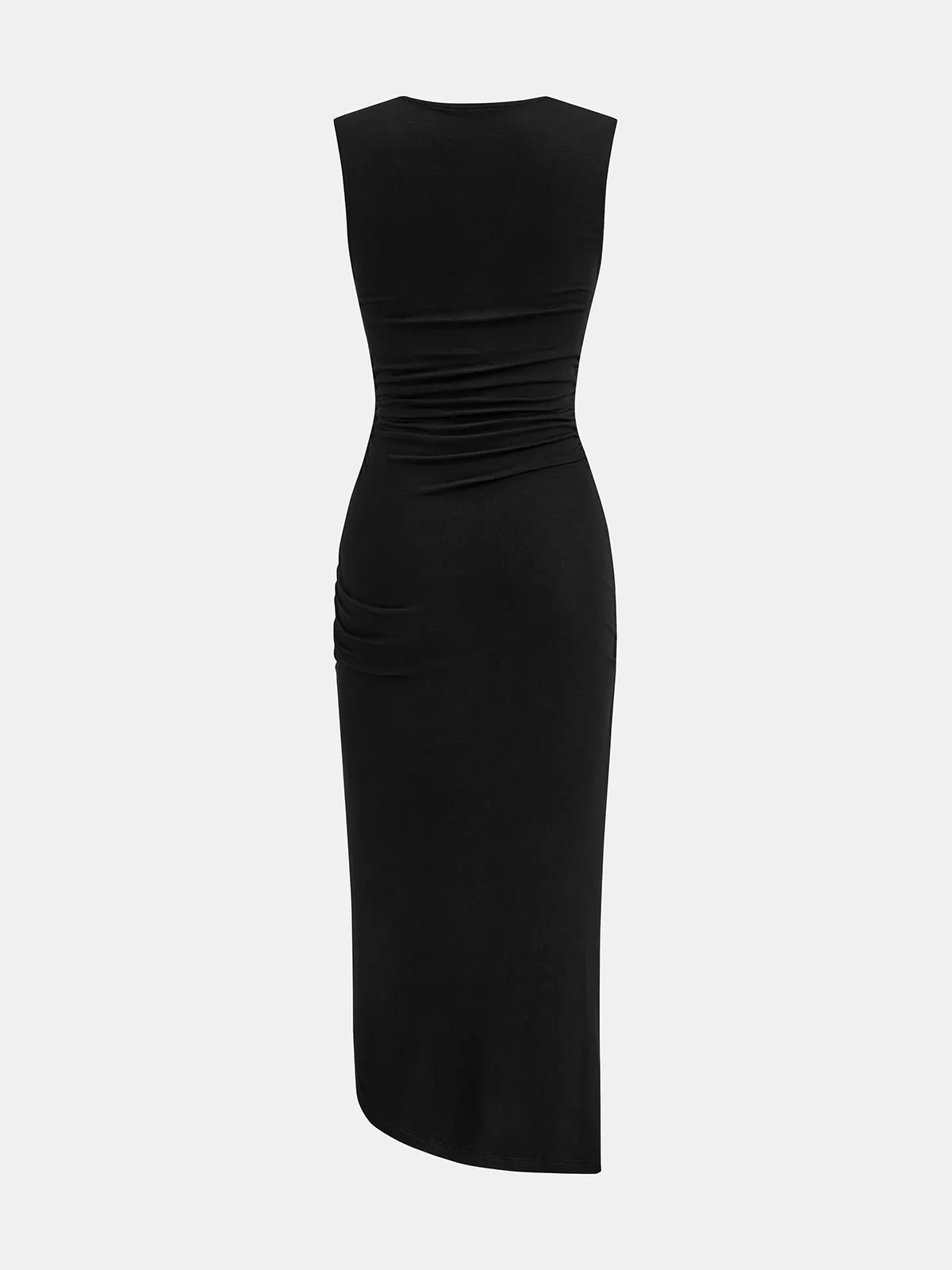 Belt-Decor Sleeveless Ruched Maxi Dress sold by COMMENSE product image thumbnail 2