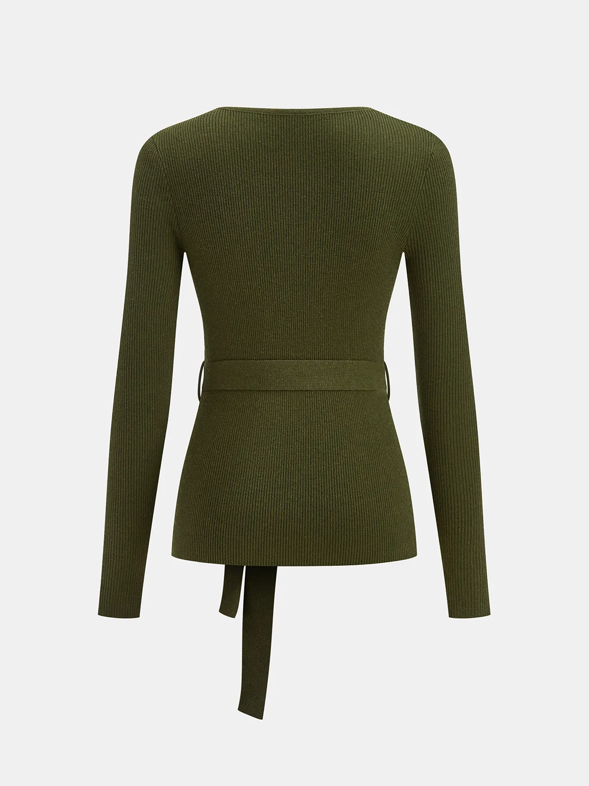 Wool Blend Belted Cardigan sold by COMMENSE product image thumbnail 4