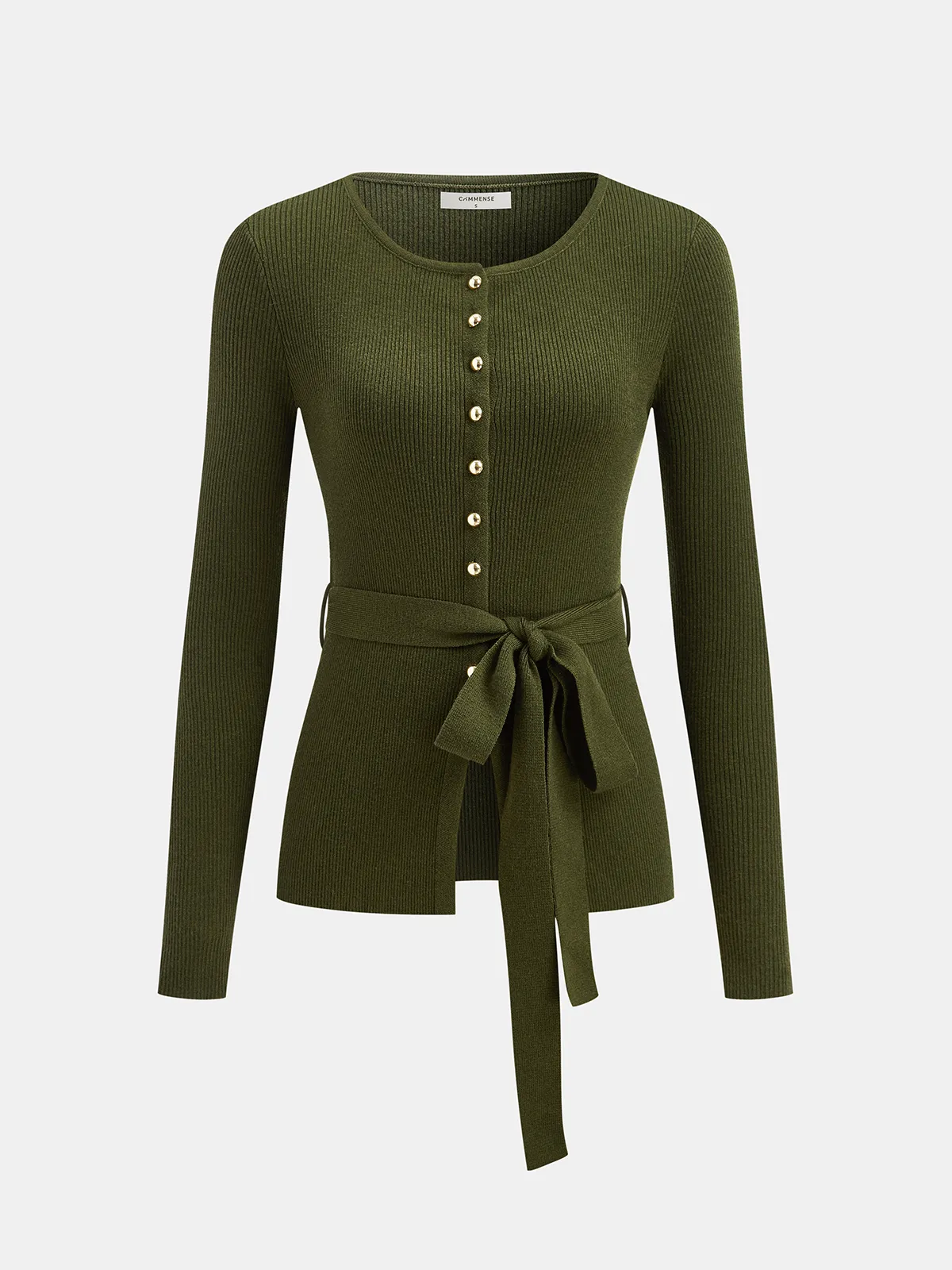 Wool Blend Belted Cardigan sold by COMMENSE