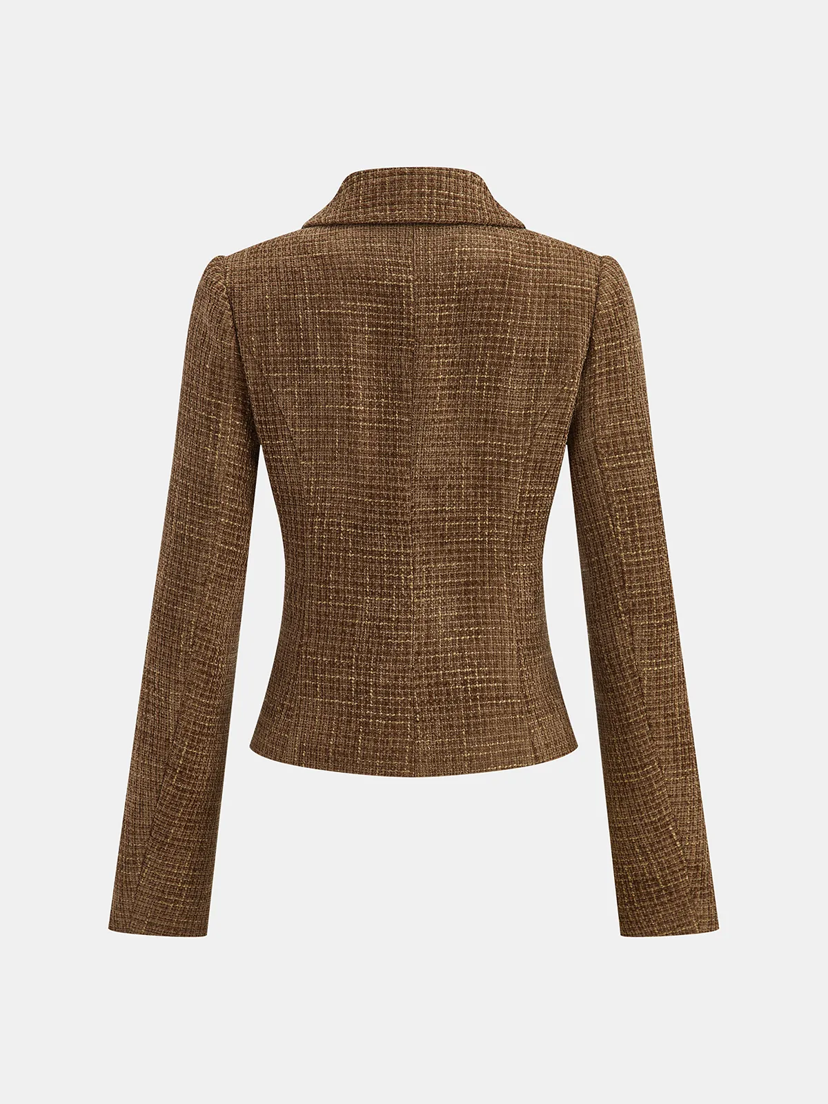 Scalloped Edge Tweed Lapel Jacket sold by COMMENSE product image thumbnail 2