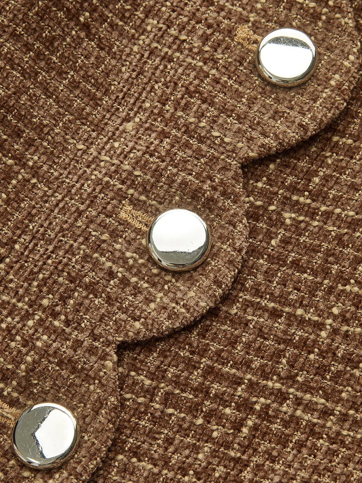Scalloped Edge Tweed Lapel Jacket sold by COMMENSE product image thumbnail 4