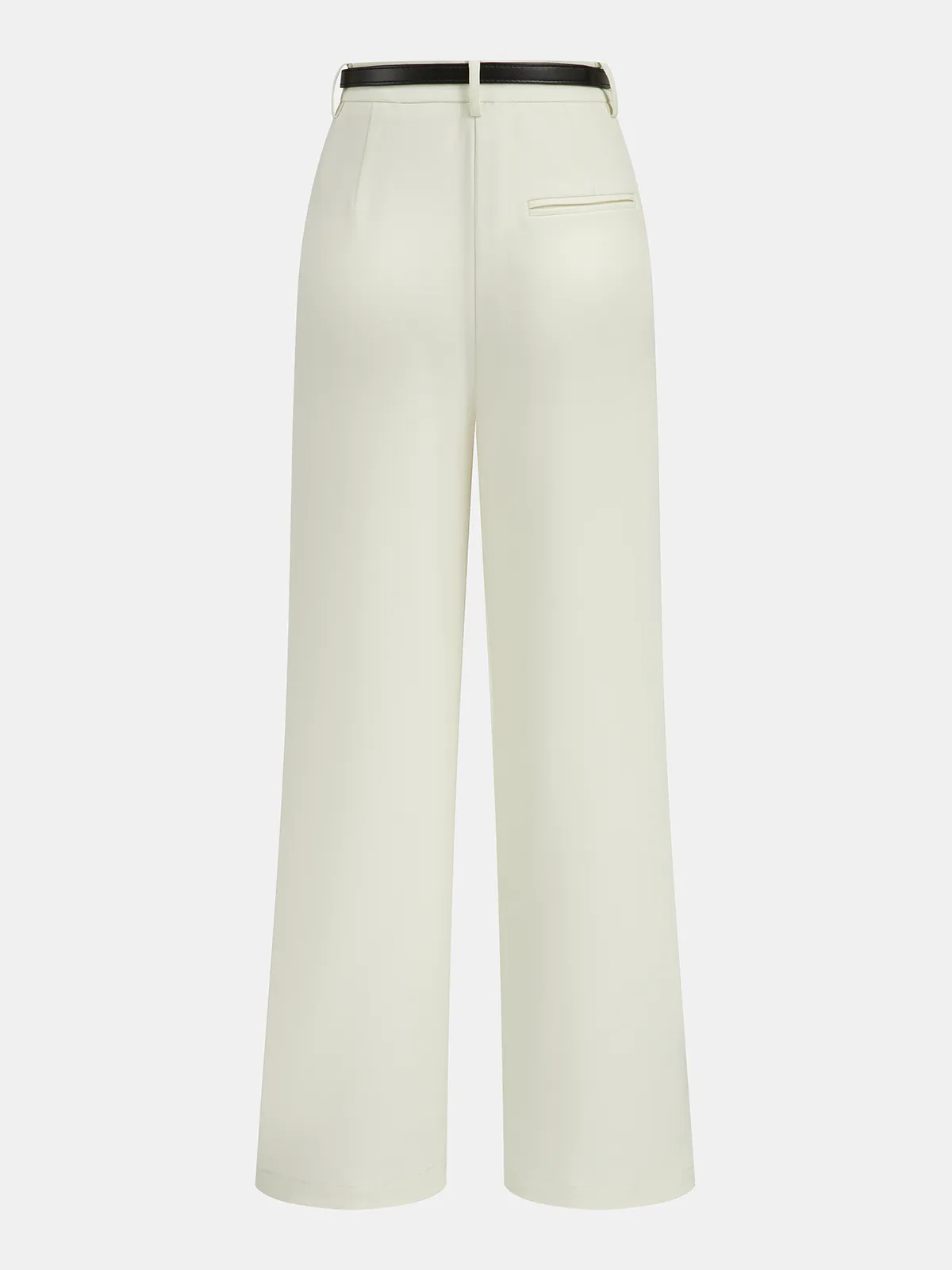 Belted Pleated Straight-Leg Pants sold by COMMENSE product image thumbnail 2