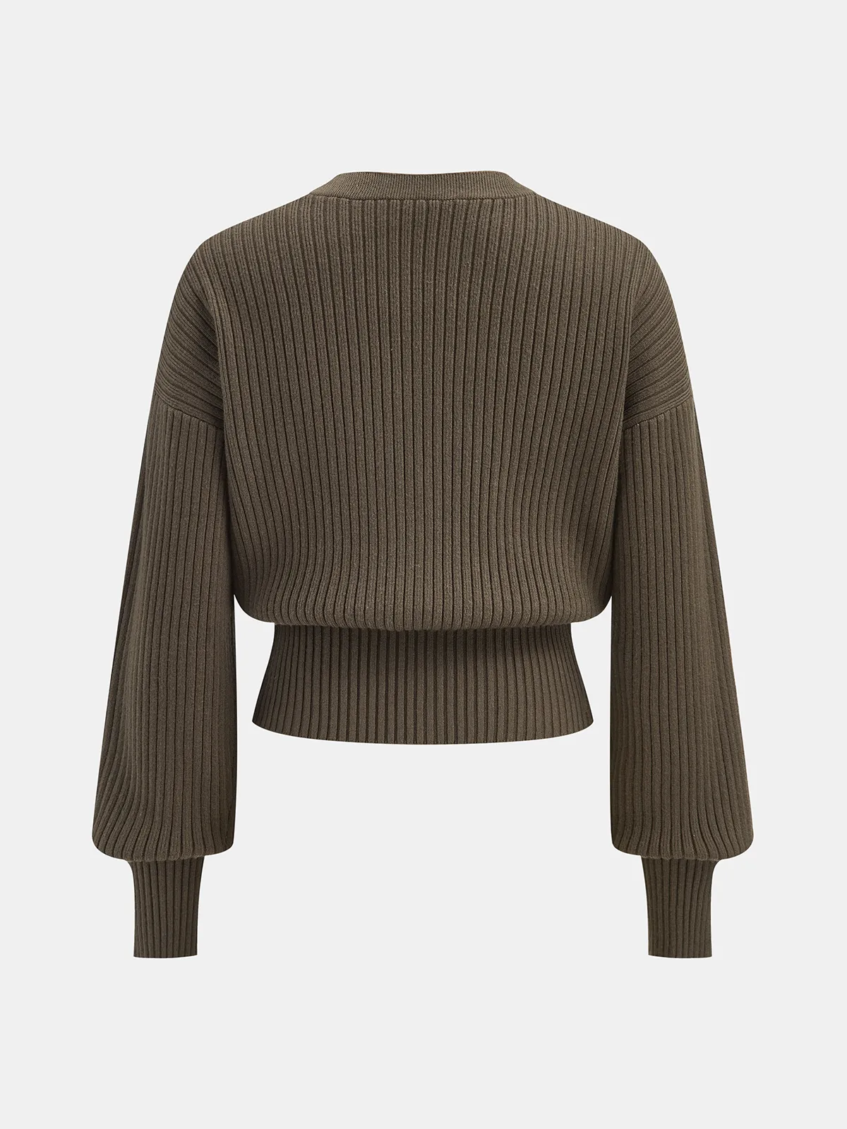 Metal Button Ribbed Cardigan sold by COMMENSE product image thumbnail 3