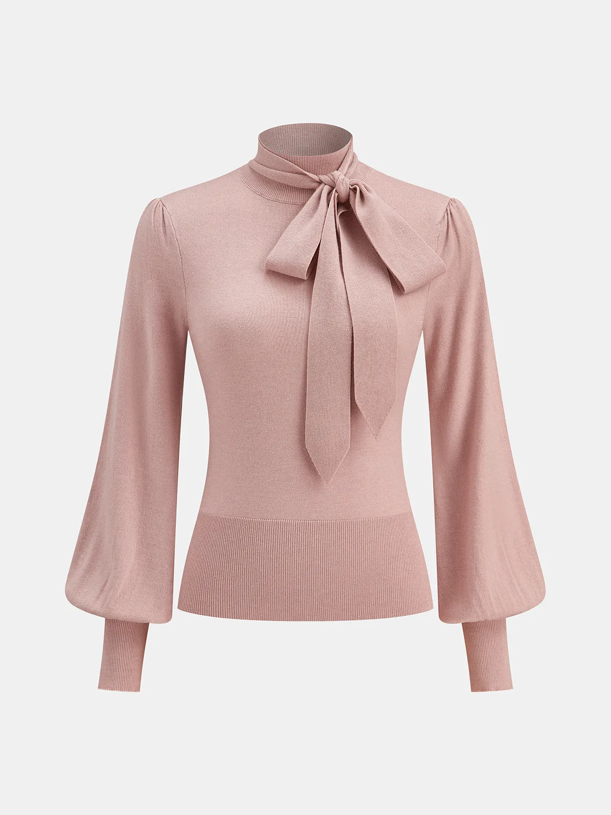 Bow Tie Neck Wool Blend Sweater sold by COMMENSE