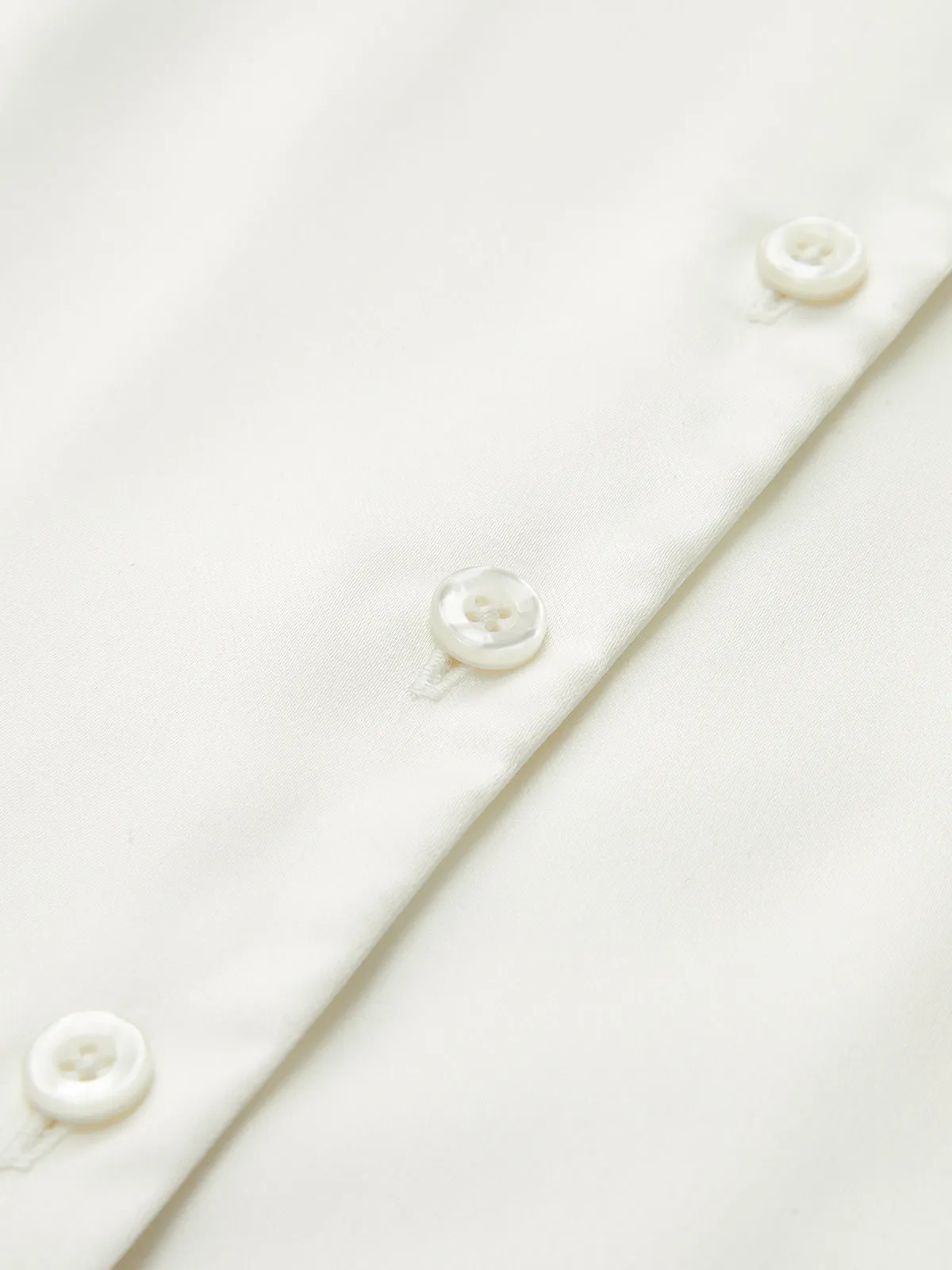 Lapel Collar Tie Satin Wrap Shirt sold by COMMENSE product image thumbnail 4