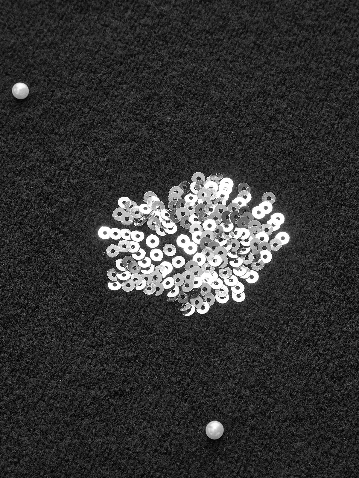 Sequin Floral & Pearl Accent Sweater sold by COMMENSE product image thumbnail 4