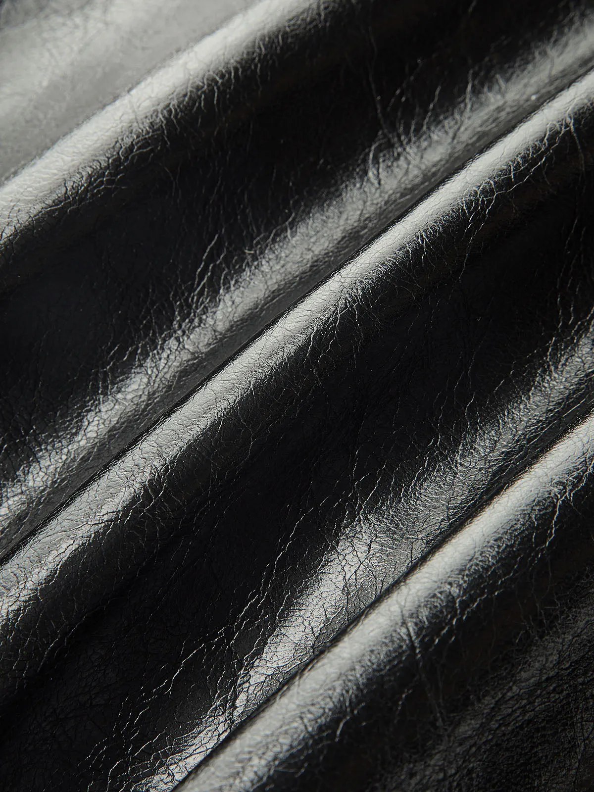 Contrast Pleated Faux Leather Mini Skirt sold by COMMENSE product image thumbnail 3