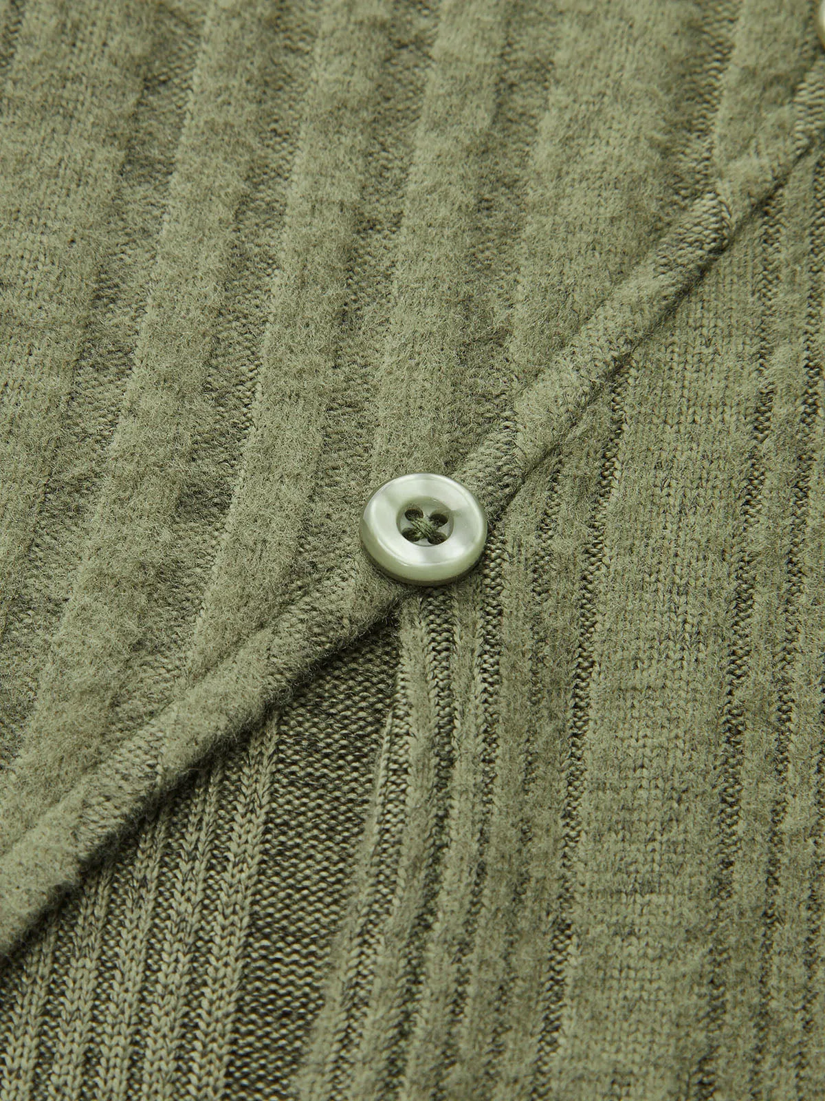 Flared Cuff Asymmetric Ribbed Knit Top sold by COMMENSE product image thumbnail 4