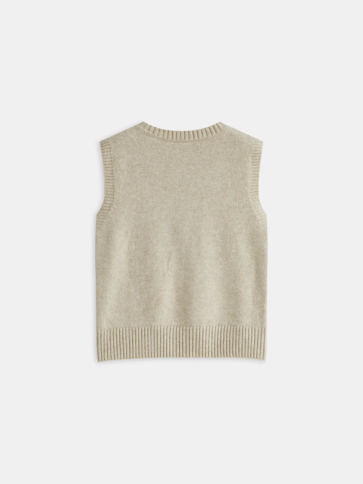 Tomato Patterned Wool Blend Knit Vest sold by COMMENSE product image thumbnail 4