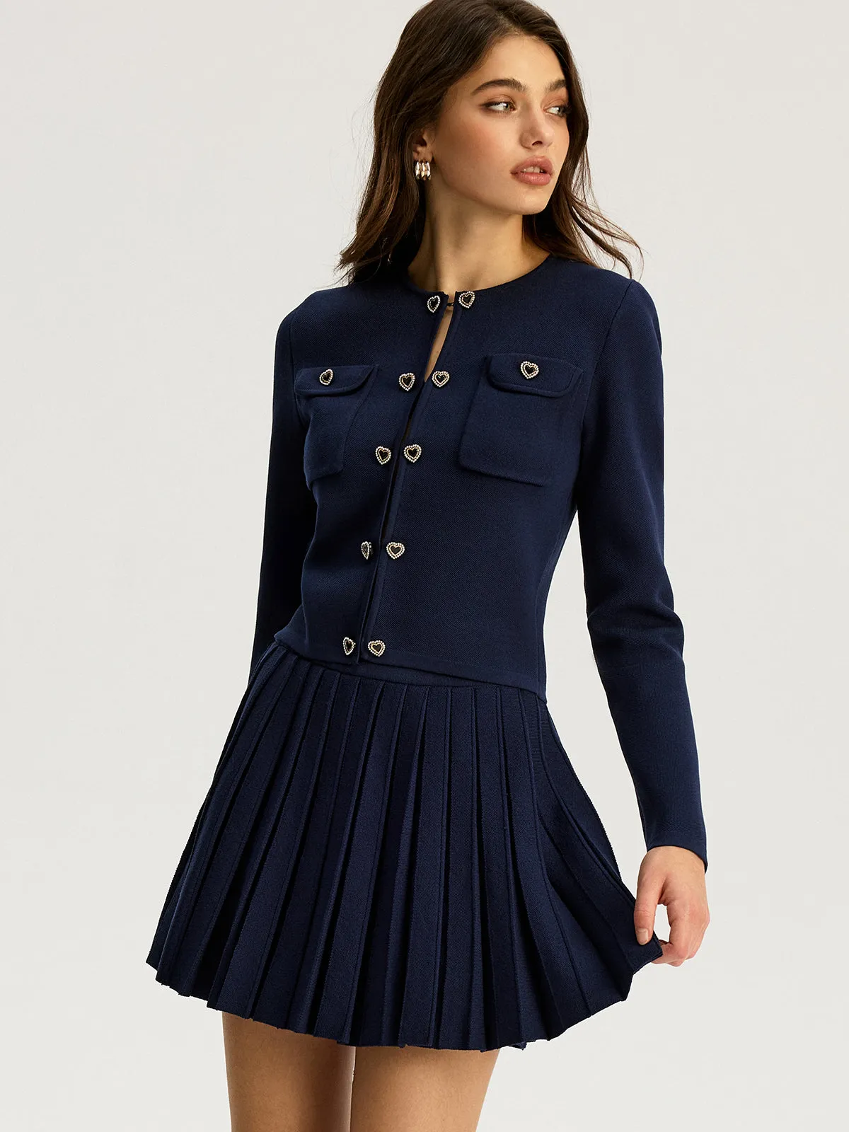 Knit Pleated Mini Skirt sold by COMMENSE product image thumbnail 2