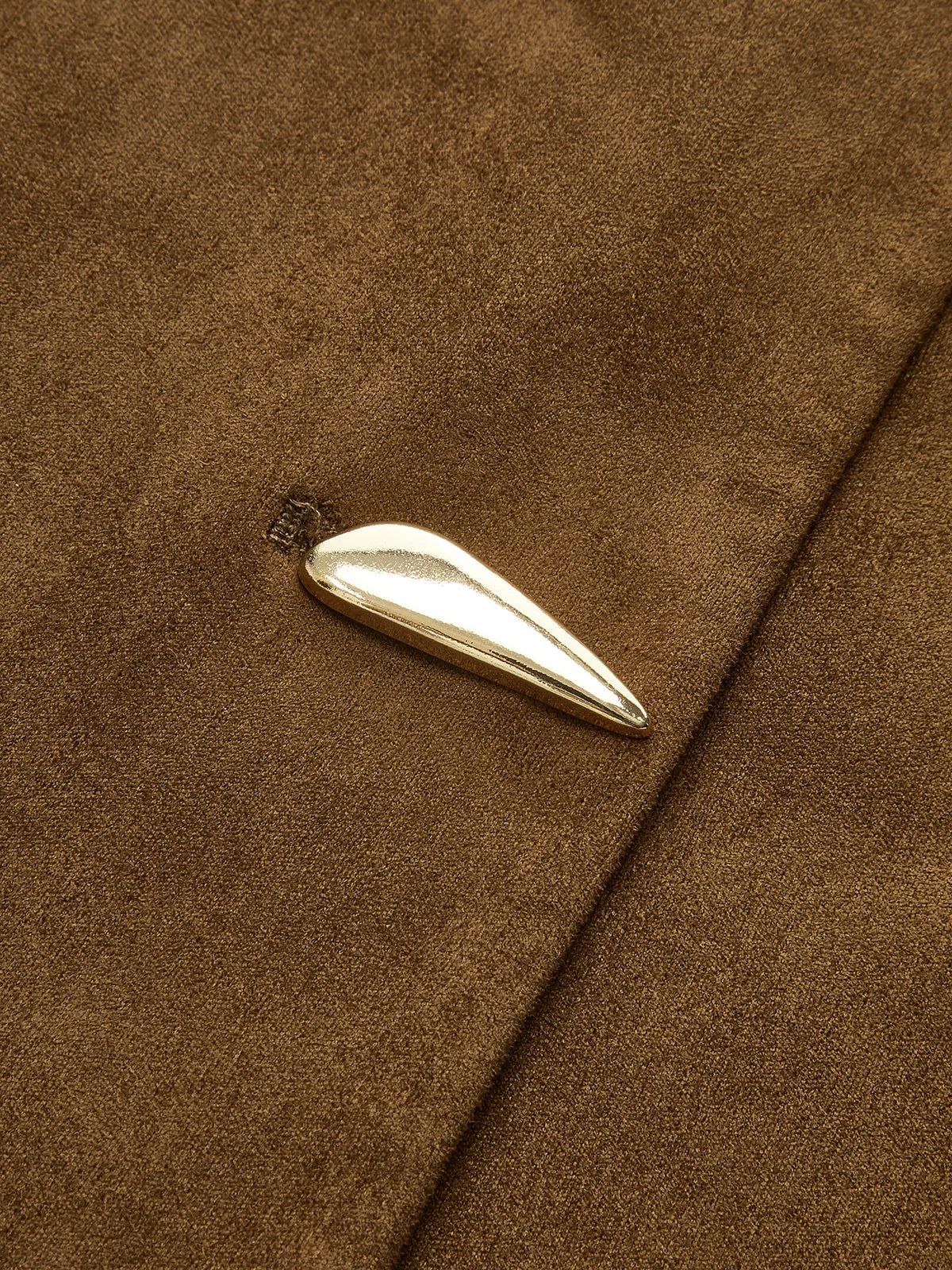 Metal Button Suede Effect Vest sold by COMMENSE product image thumbnail 4