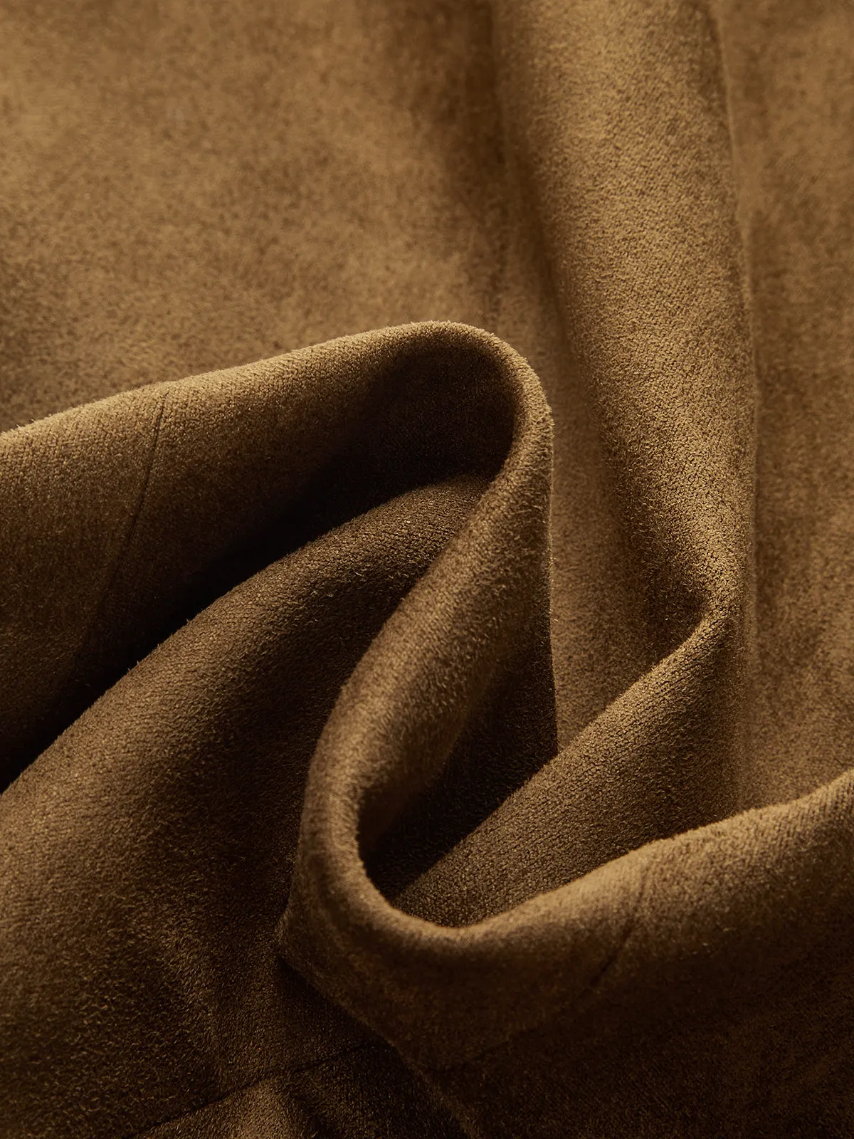 Metal Button Suede Effect Vest sold by COMMENSE product image thumbnail 3