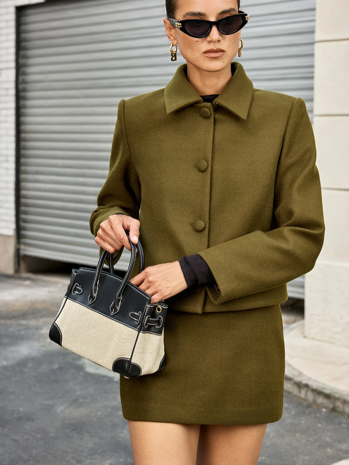 Collared Button Front Jacket sold by COMMENSE product image thumbnail 3