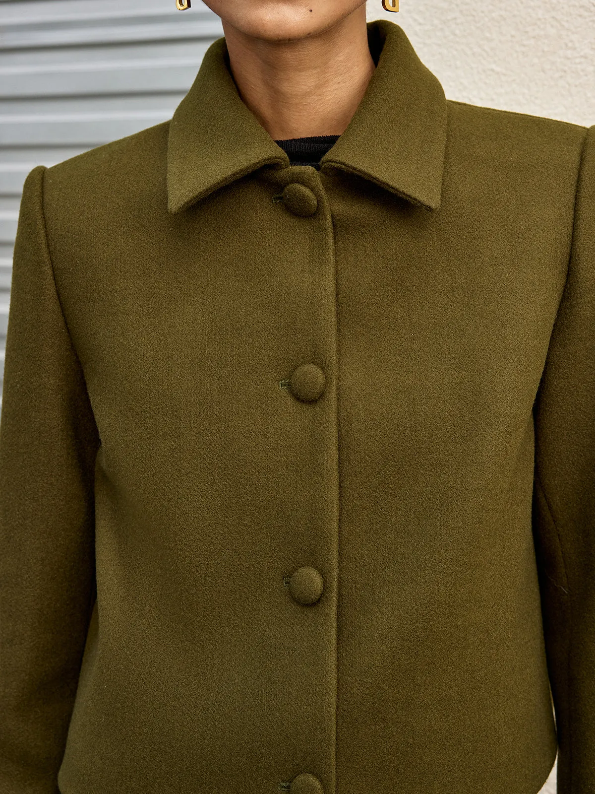 Collared Button Front Jacket sold by COMMENSE product image thumbnail 4