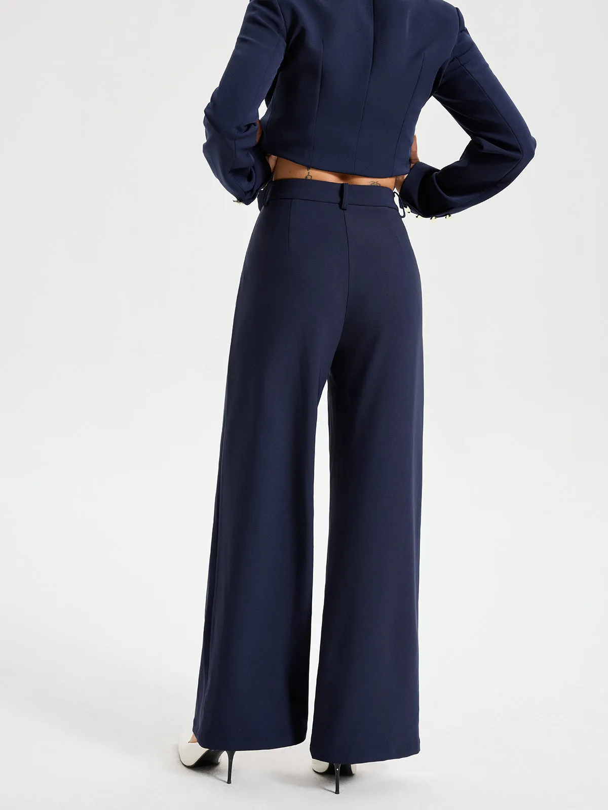 High-Waist Straight-Leg Pants sold by COMMENSE product image thumbnail 5