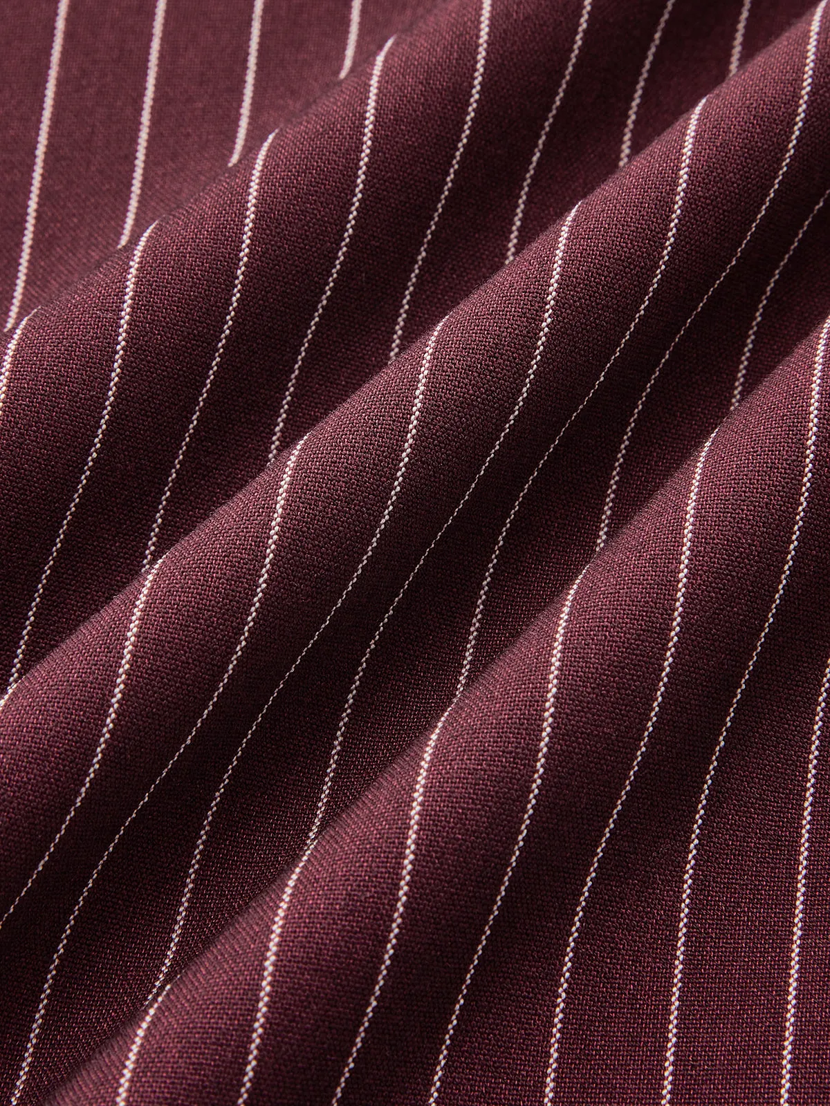 Asymmetric Waistband Pinstripe Wide-Leg Pants sold by COMMENSE product image thumbnail 3