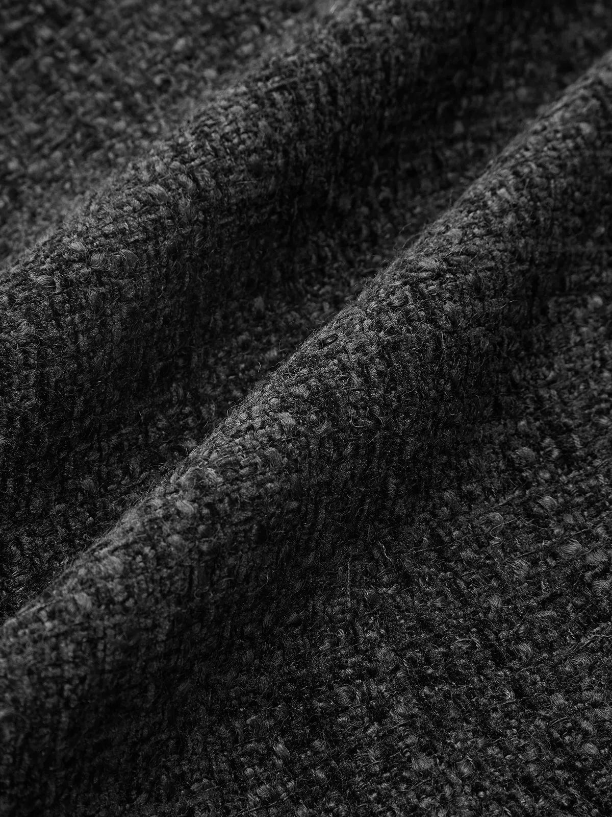 Faux Leather Trim Metal Button Tweed Blazer sold by COMMENSE product image thumbnail 3