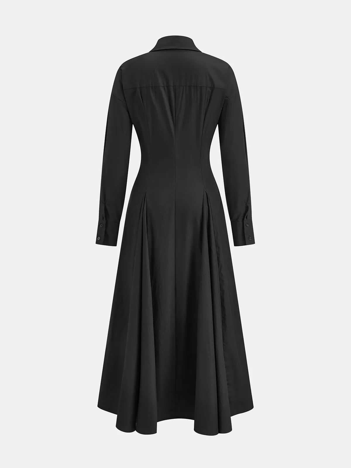 Pleated Button Front Shirt Dress sold by COMMENSE product image thumbnail 3