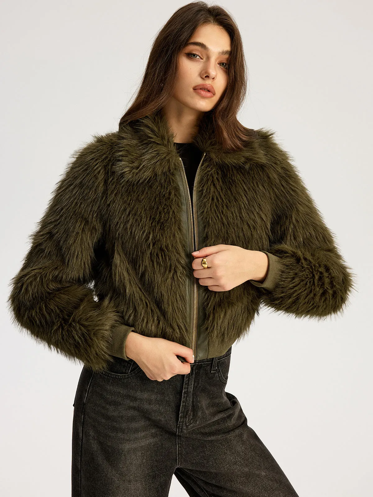 Faux Fur Jacket sold by COMMENSE product image thumbnail 4