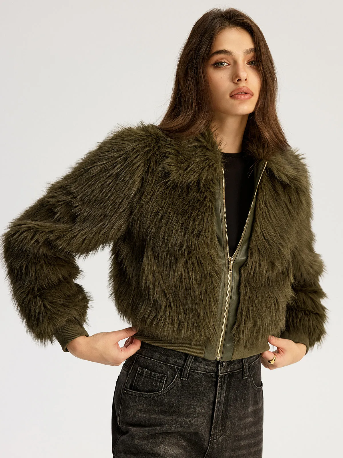 Faux Fur Jacket sold by COMMENSE
