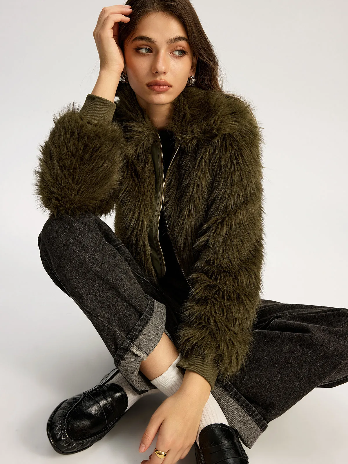 Faux Fur Jacket sold by COMMENSE product image thumbnail 2