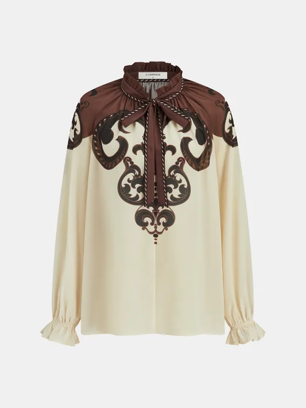 Printed Satin Blouse sold by COMMENSE