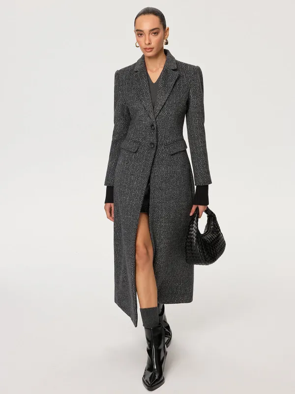 Flecked Wool-blend Coat sold by COMMENSE