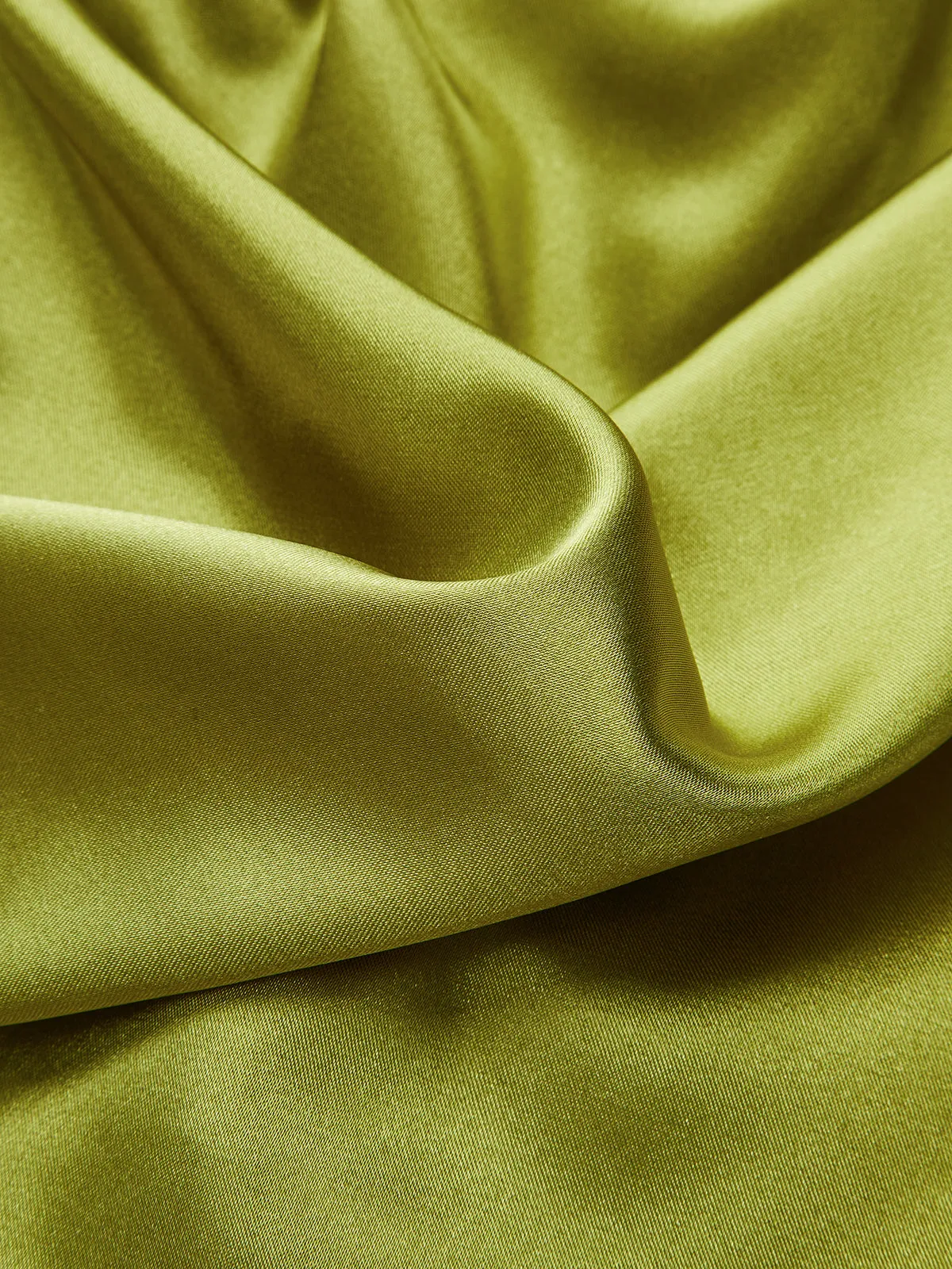 Satin Asymmetrical Collar Wrap Shirt with Side Buttons sold by COMMENSE product image thumbnail 3