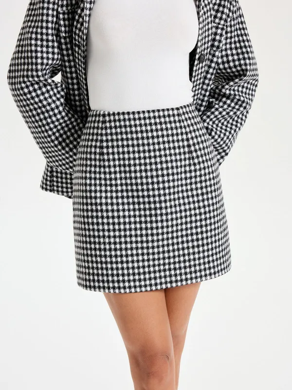 Checkered Mini Skirt sold by COMMENSE