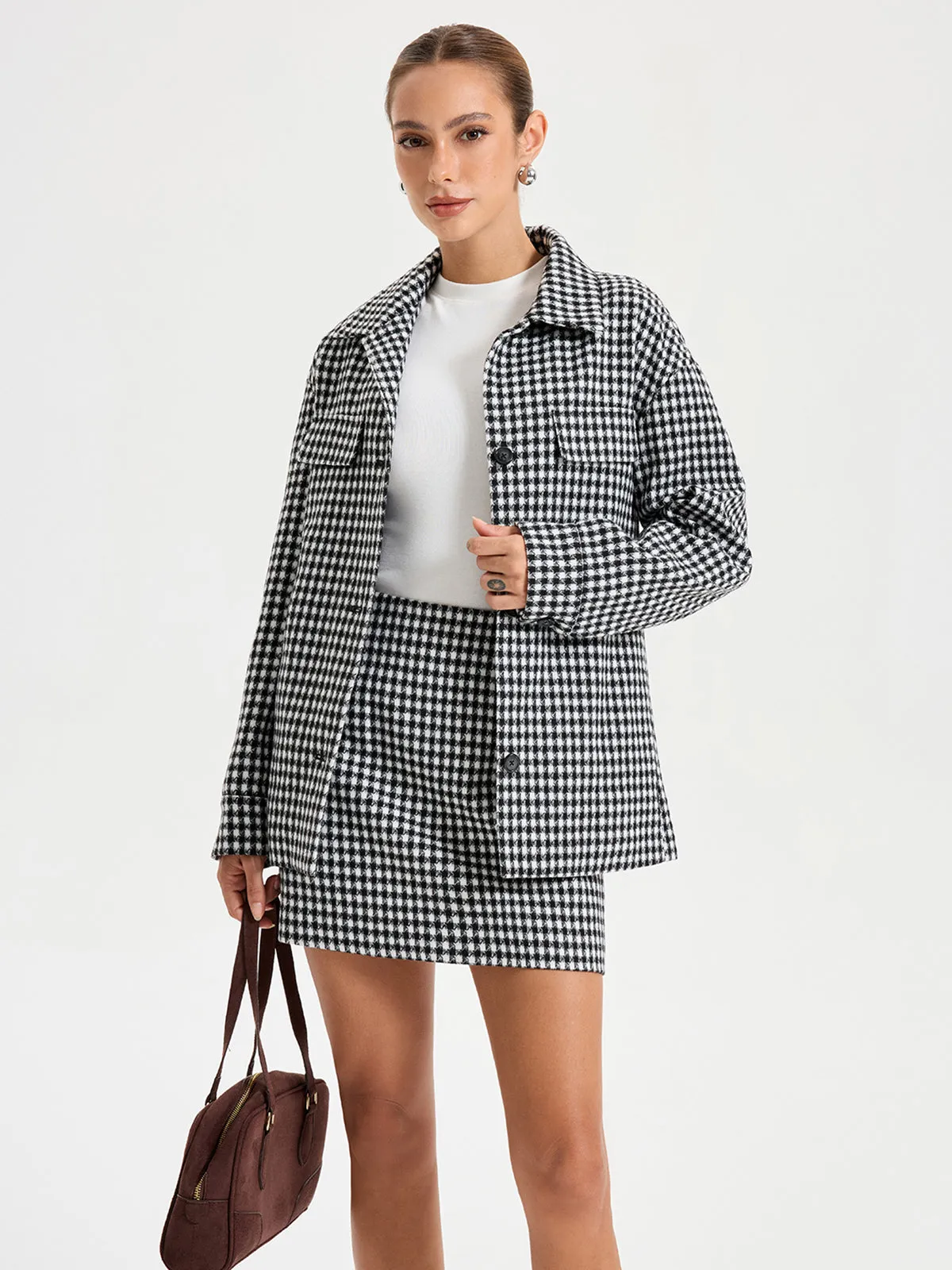 Checkered Lapel Jacket sold by COMMENSE product image thumbnail 2