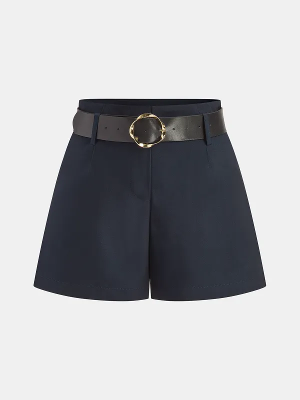 Belted High Waist Shorts sold by COMMENSE