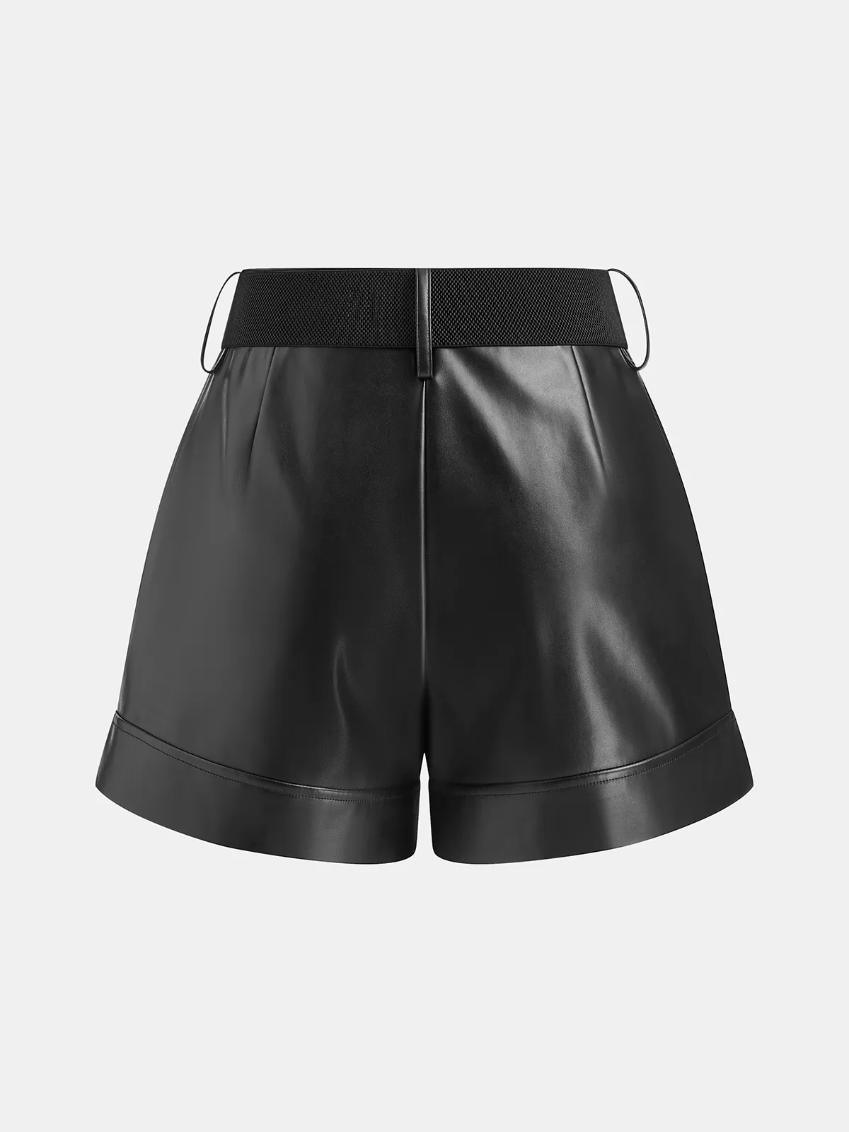 Belted Faux Leather Shorts sold by COMMENSE product image thumbnail 2