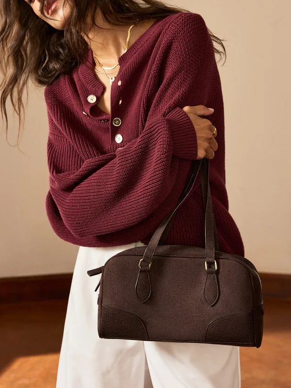 Retro Suede Handbag sold by COMMENSE