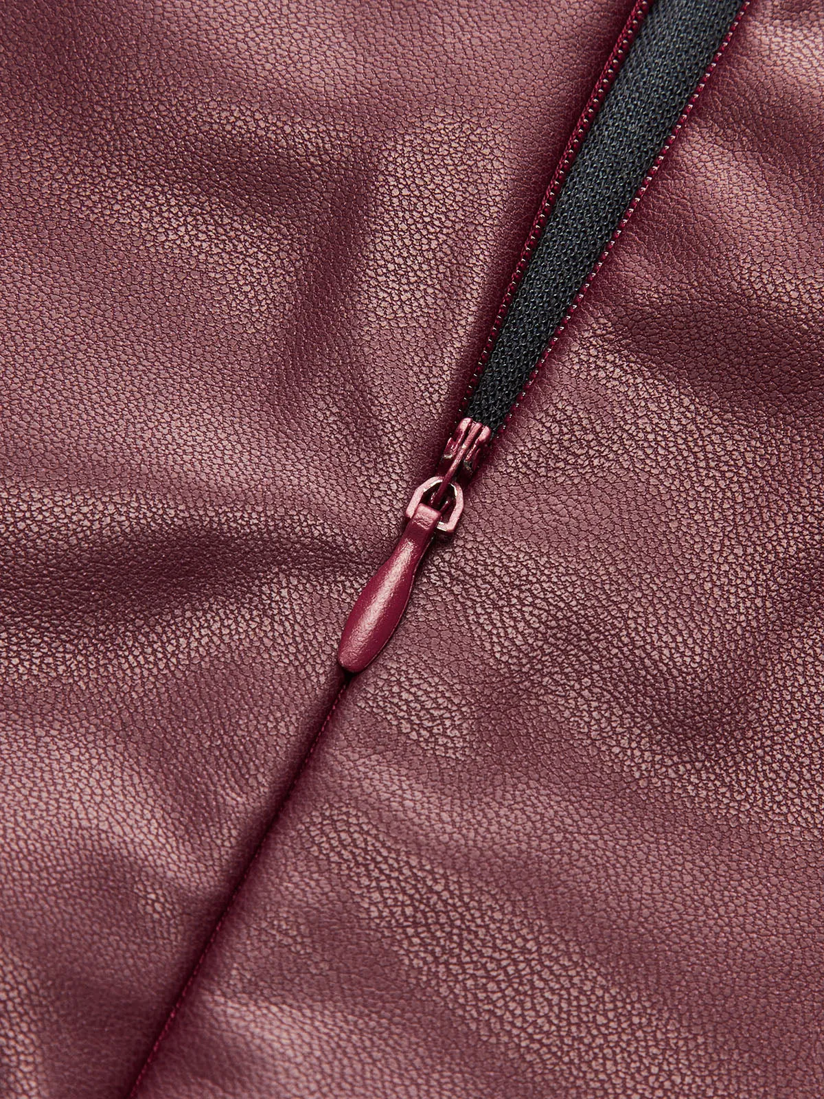 Faux Leather Pleated Dress sold by COMMENSE product image thumbnail 5