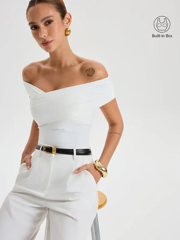 Bra-Free Off-Shoulder Top made by COMMENSE
