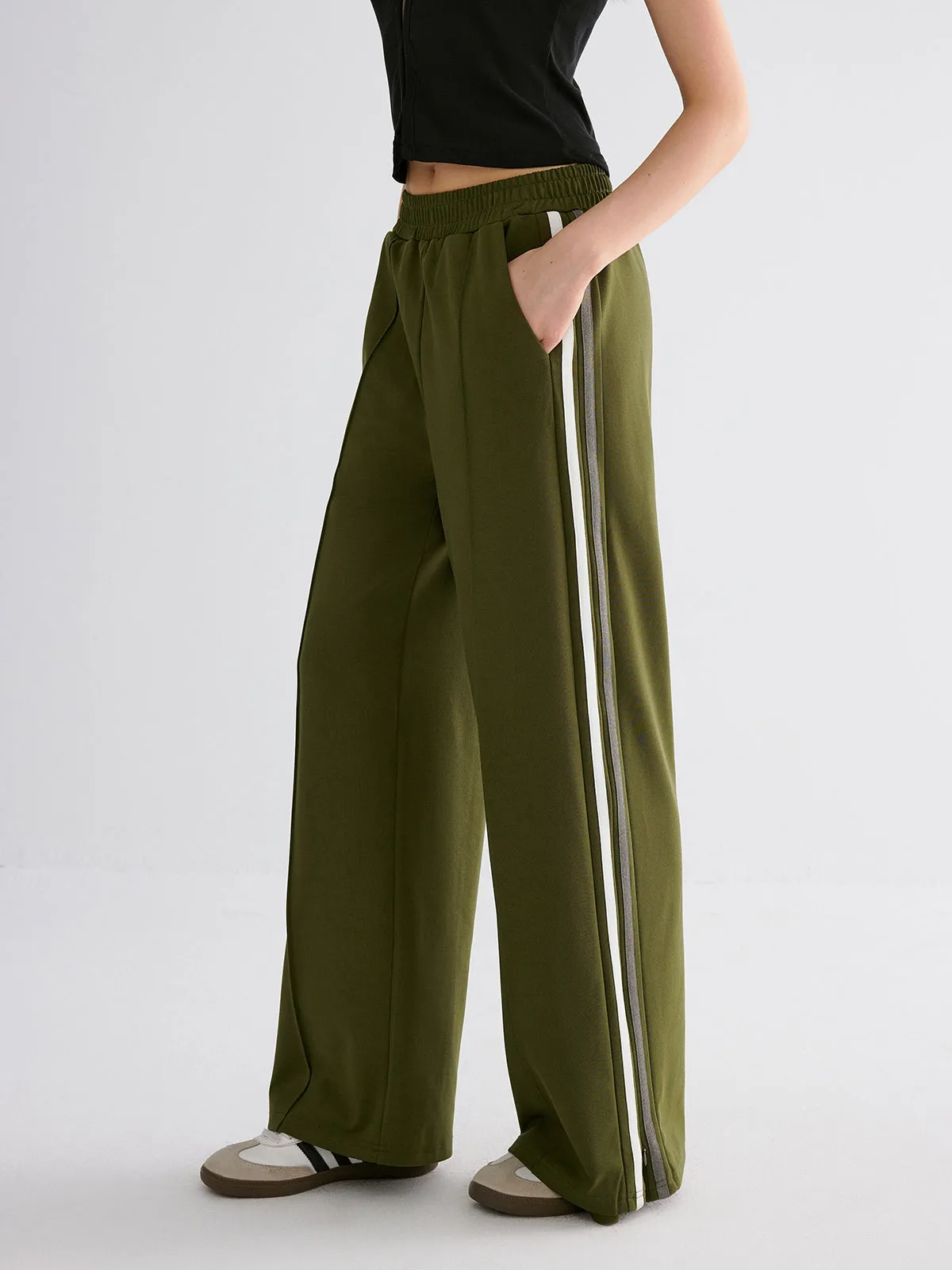 Side Stripe Slit Sweatpants sold by COMMENSE product image thumbnail 4