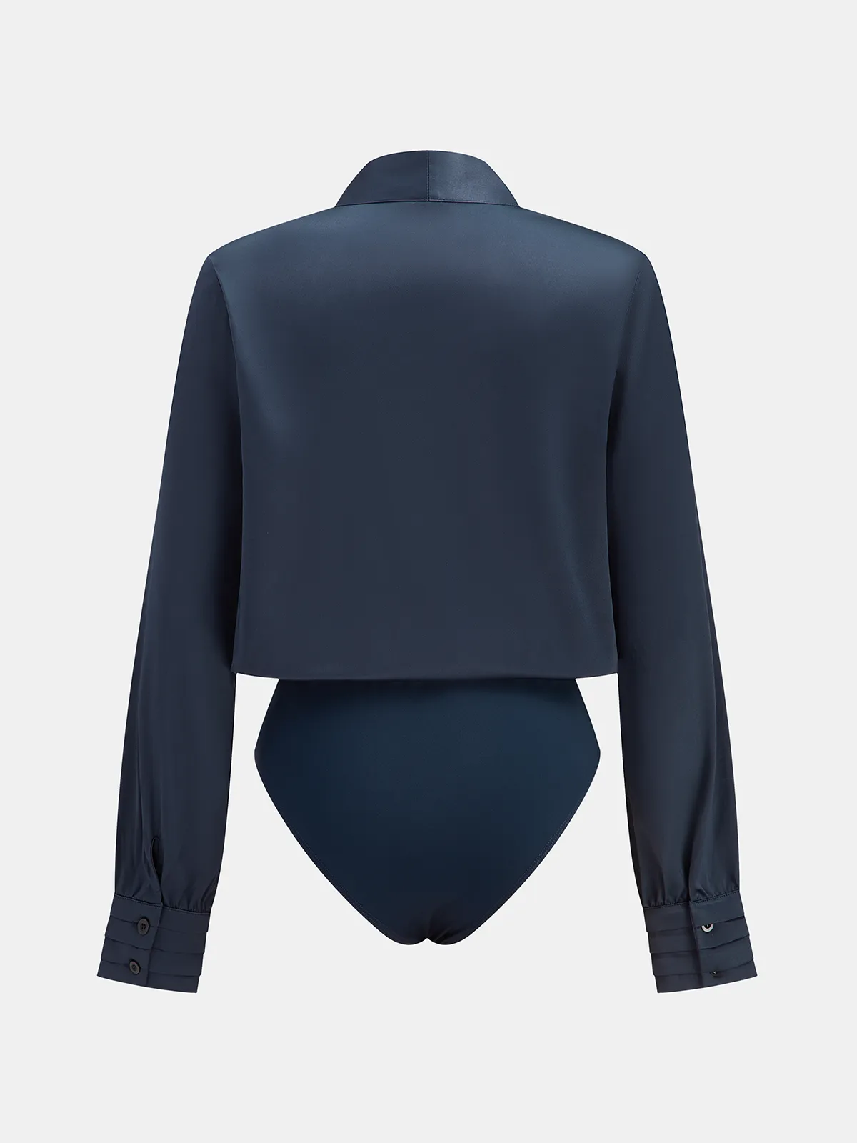 Satin V-neck Bodysuit sold by COMMENSE product image thumbnail 3