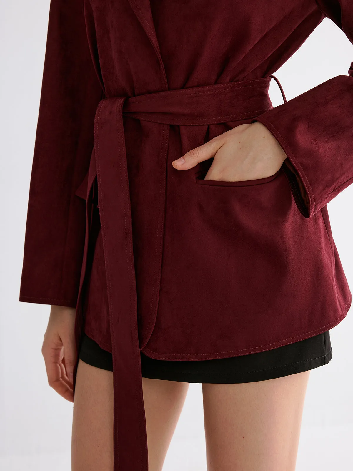 Minimal Belted Blazer sold by COMMENSE product image thumbnail 4