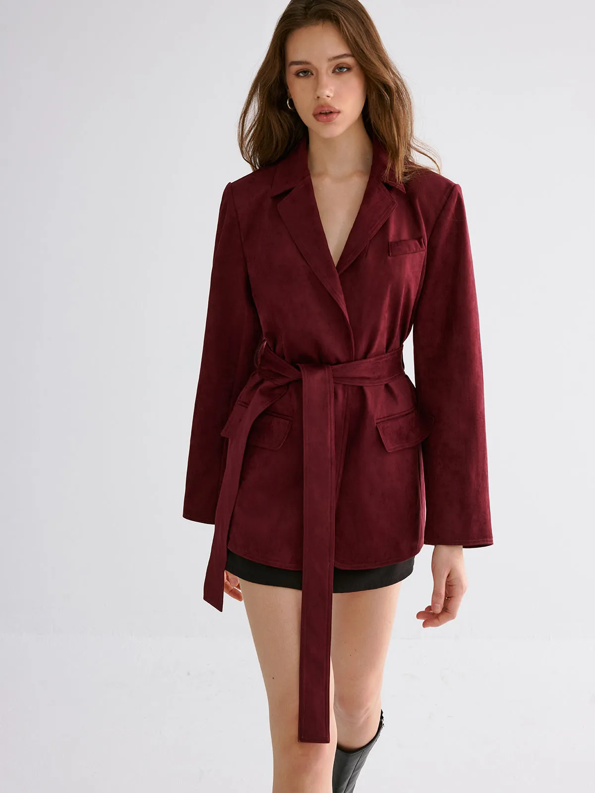 Minimal Belted Blazer sold by COMMENSE product image thumbnail 2