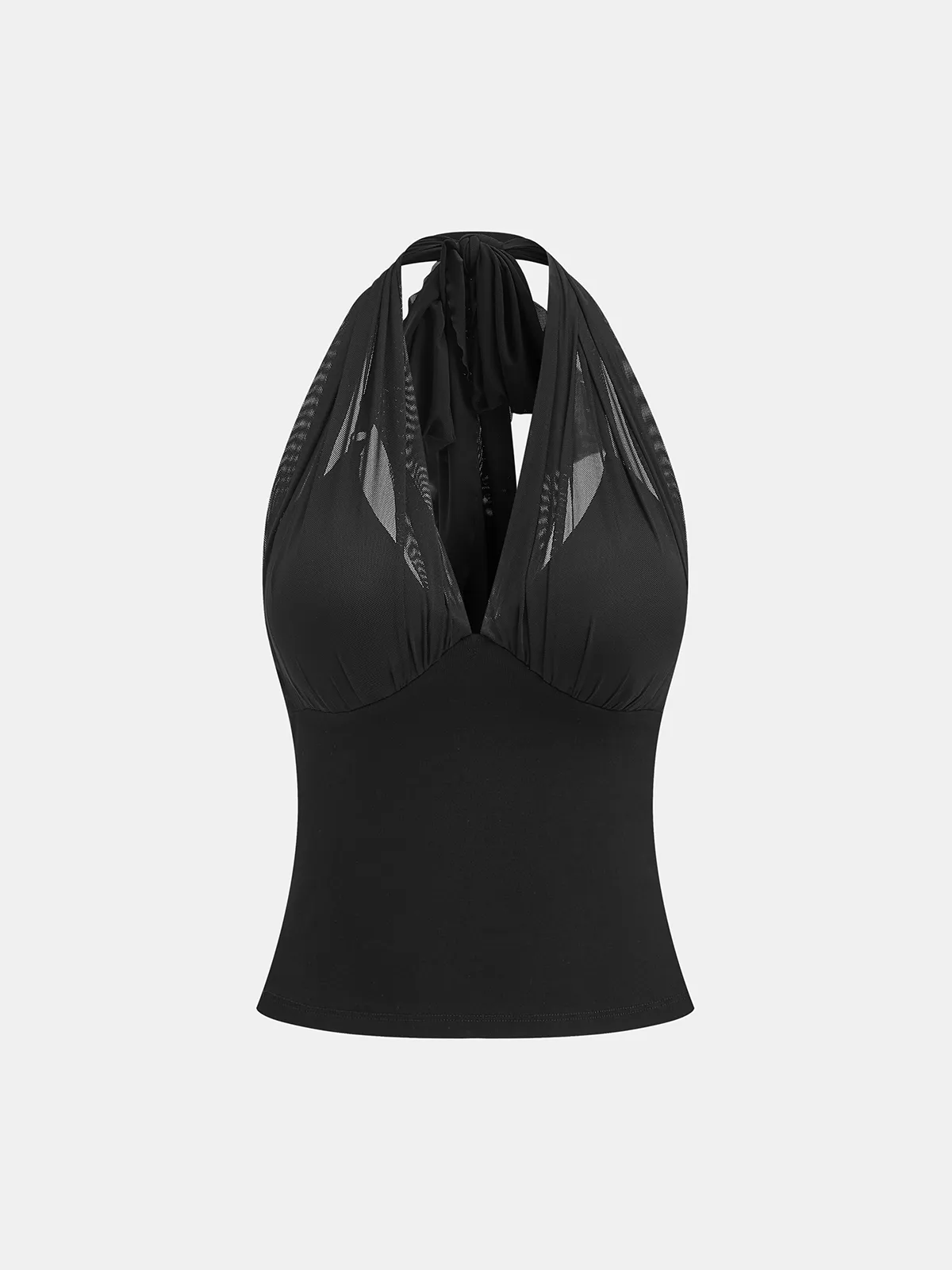 Bra-free Mesh Halter Neck Top sold by COMMENSE product image thumbnail 3