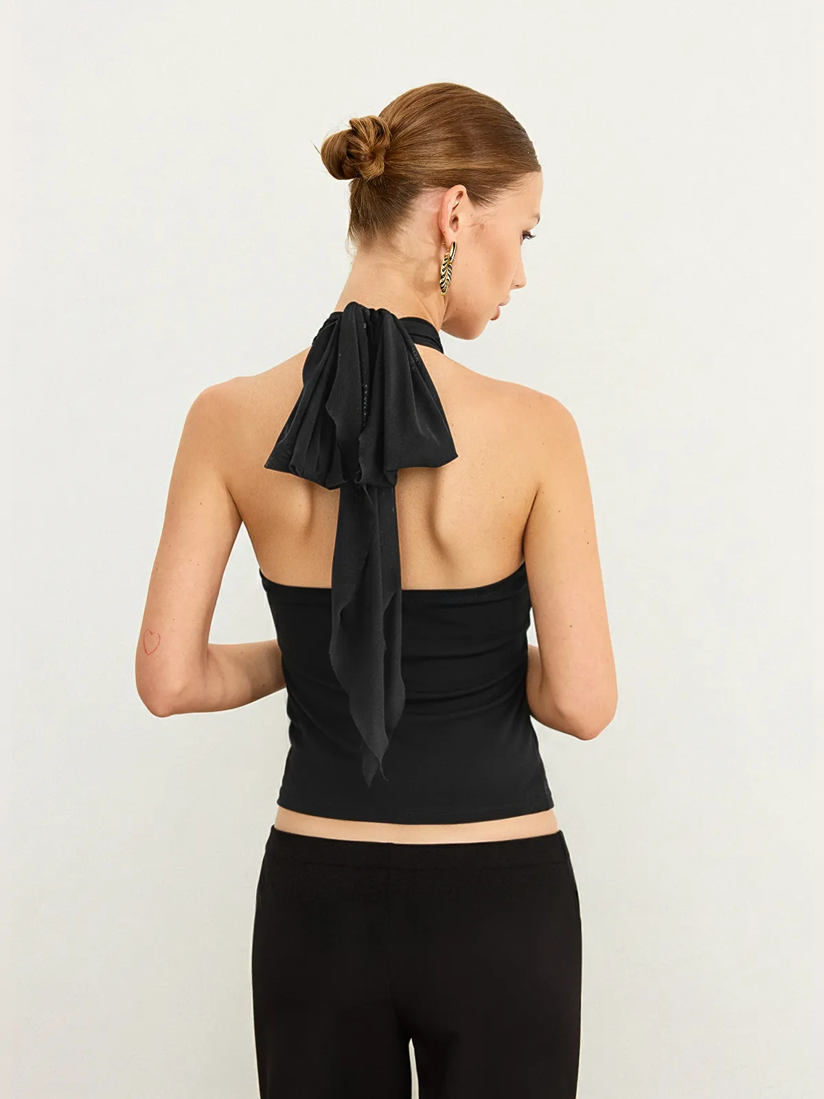 Bra-free Mesh Halter Neck Top sold by COMMENSE product image thumbnail 2