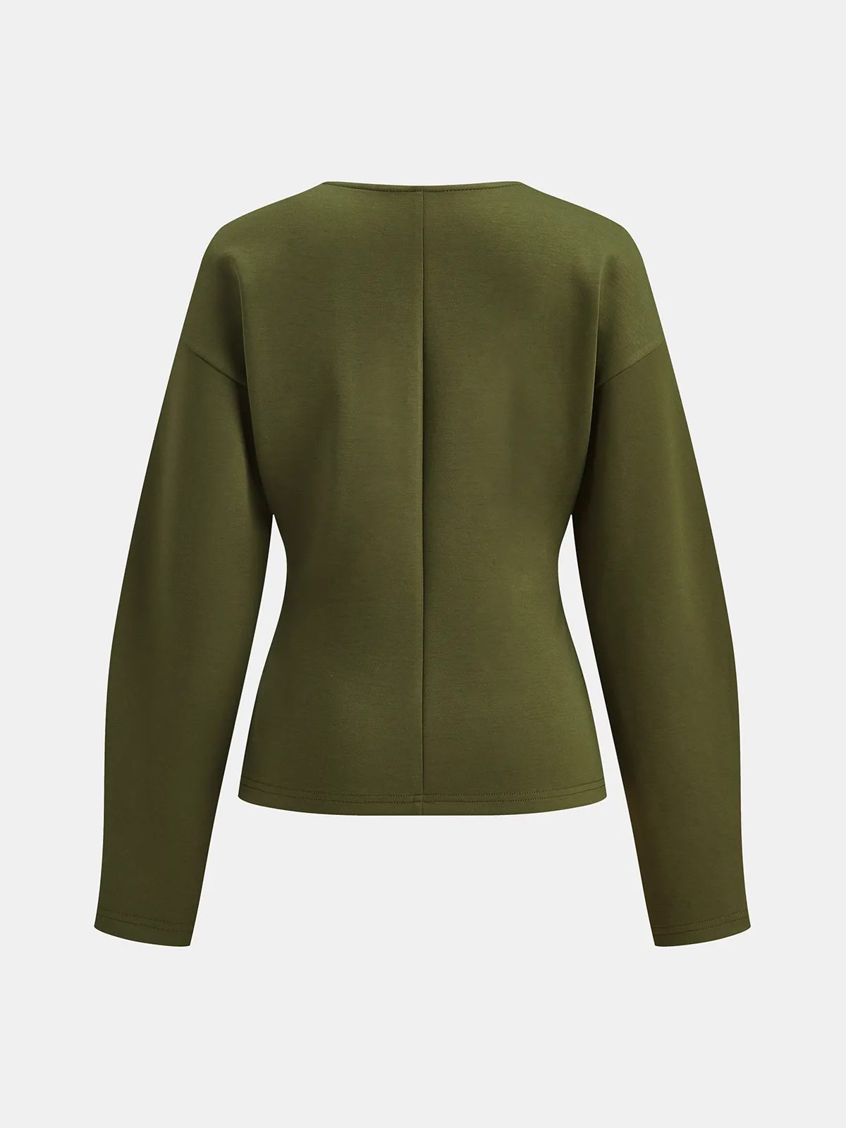V-neck Longline Fitted Waist Cardigan sold by COMMENSE product image thumbnail 3