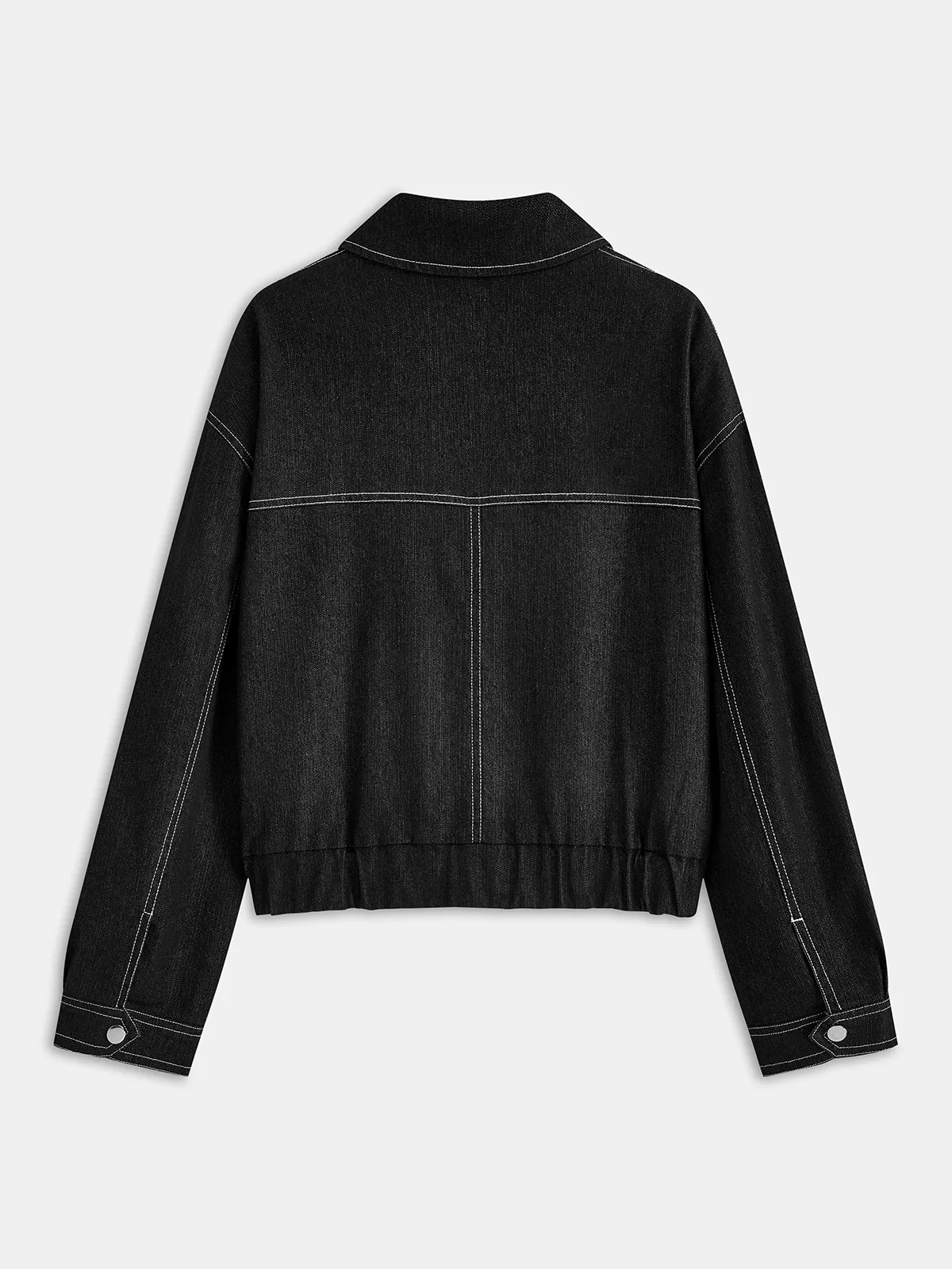 Oversized Zip Up Denim Jacket sold by COMMENSE product image thumbnail 2