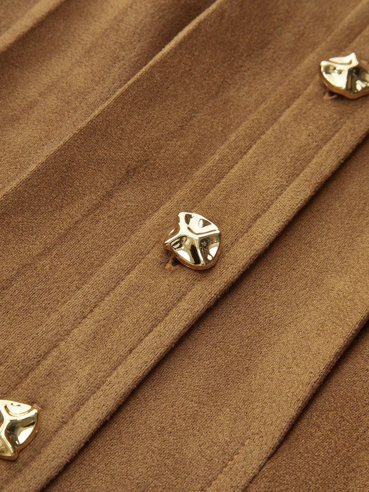 Pleat Collared Suede Shirt sold by COMMENSE product image thumbnail 5