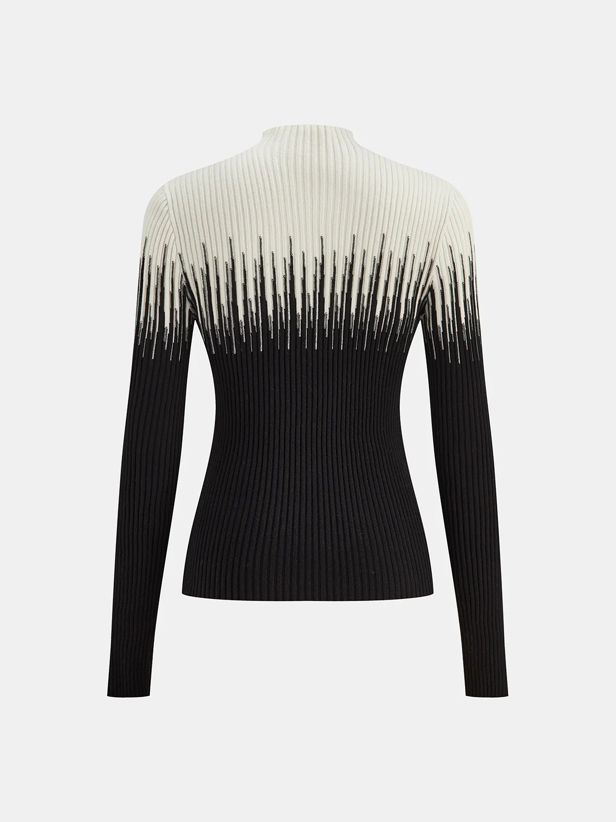 Geometric Pattern High Neck Sweater sold by COMMENSE product image thumbnail 3