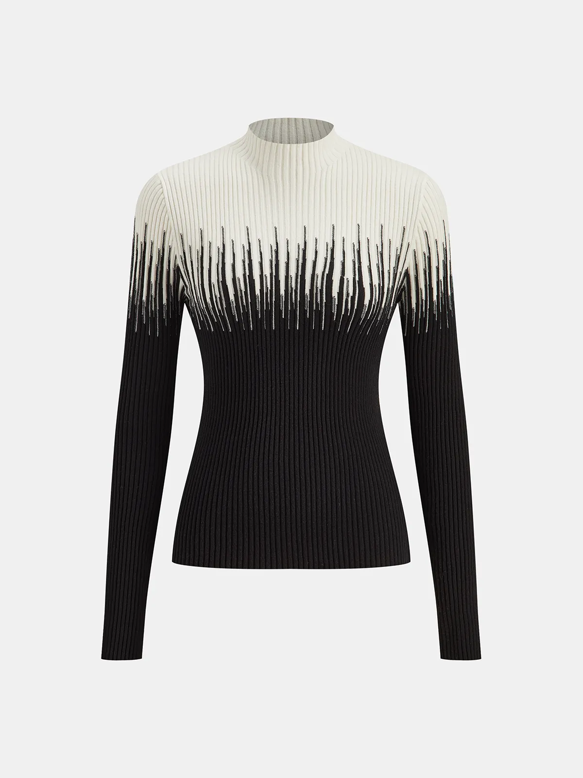 Geometric Pattern High Neck Sweater sold by COMMENSE product image thumbnail 2