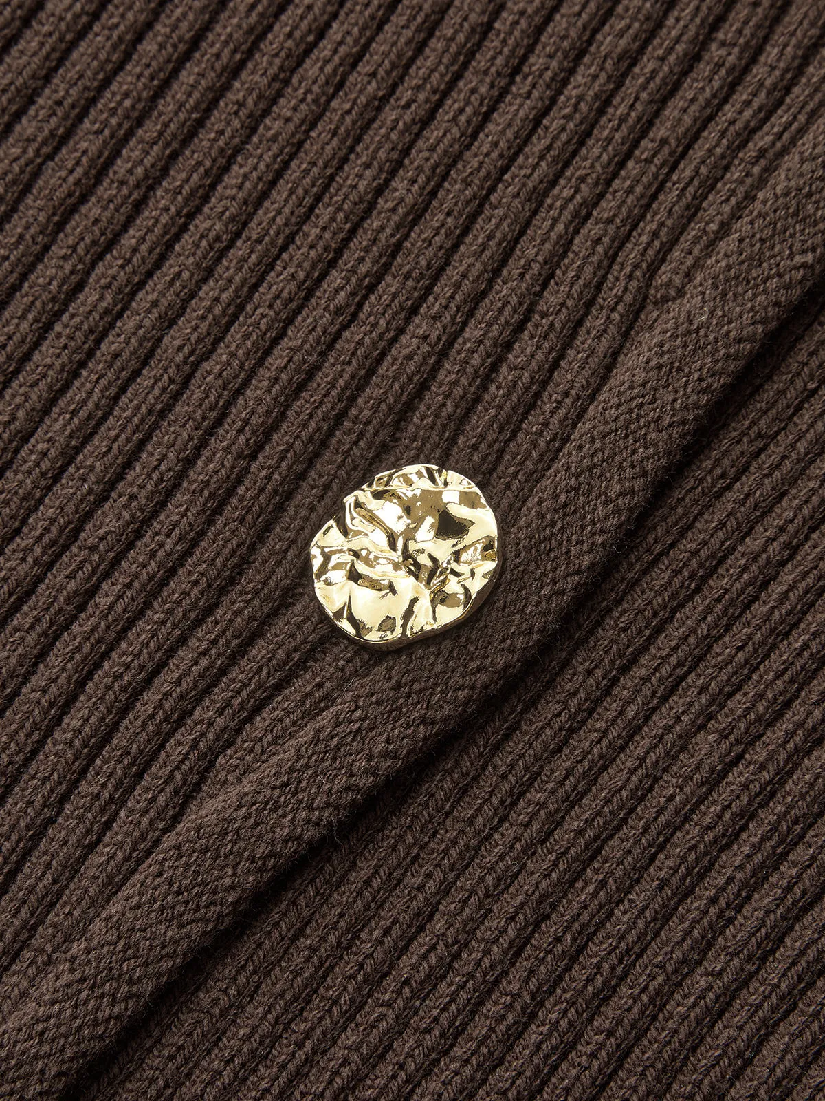 Stand Collar Asymmetric Button Cardigan sold by COMMENSE product image thumbnail 3